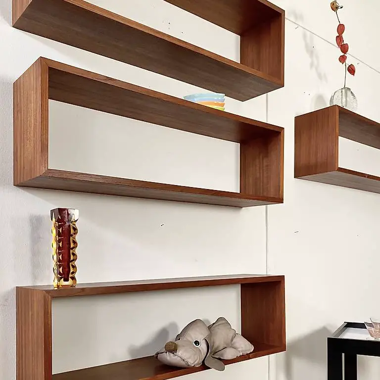 Midcentury Teak Regale Wandregal 60er Jahre