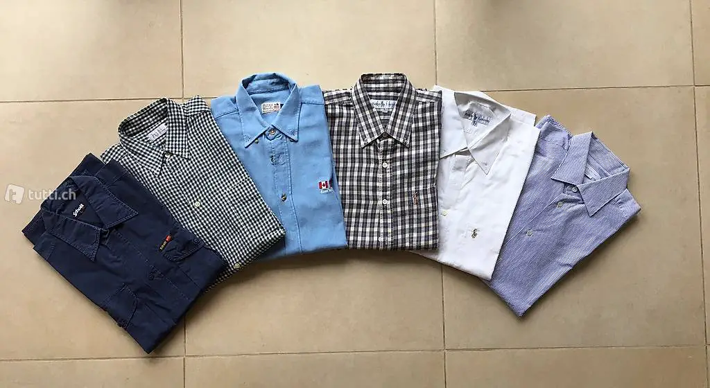 6 camicie uomo di marca 100% cotone