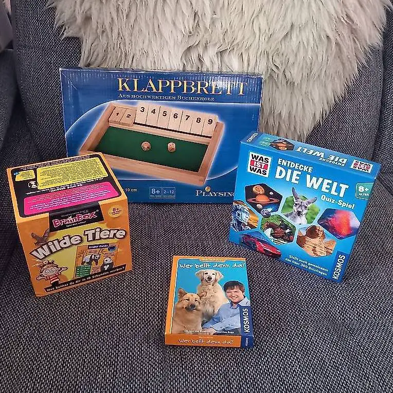 Tolles 4-teiliges Spiele Set Spiele Brainbox Entdecke die...
