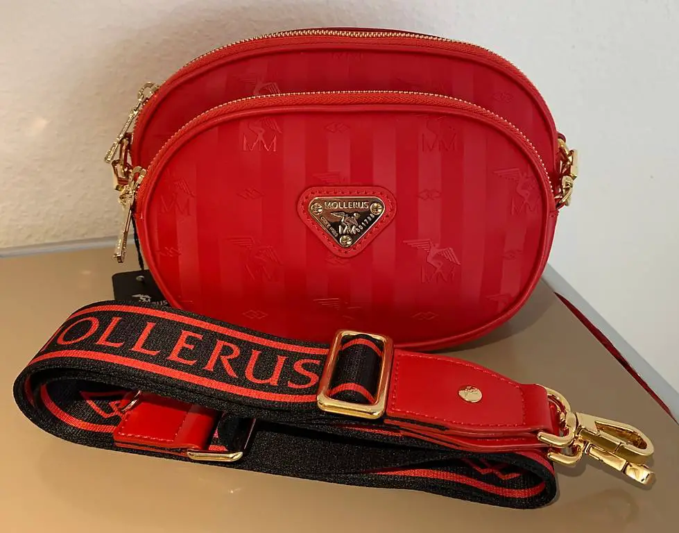 MAISON MOLLERUS Umhängetasche cherry gold, Neu