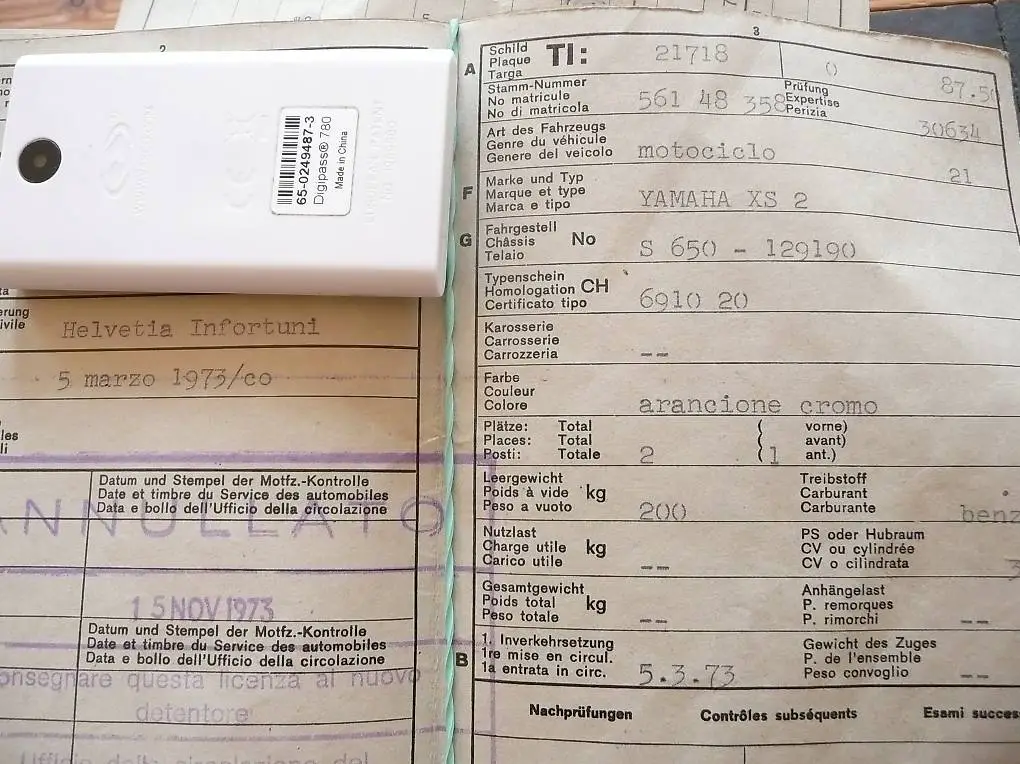 honda cb750 500 yamaha xs650 papiere für sammler