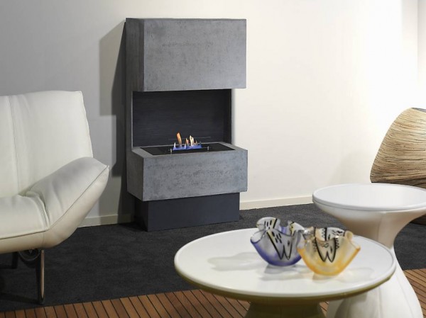  Bio Ethanol-Kamin Novo im Betonlook