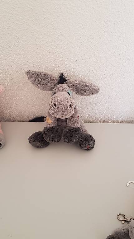 Esel Stofftier - by heunec (grau) - ca. 29 cm