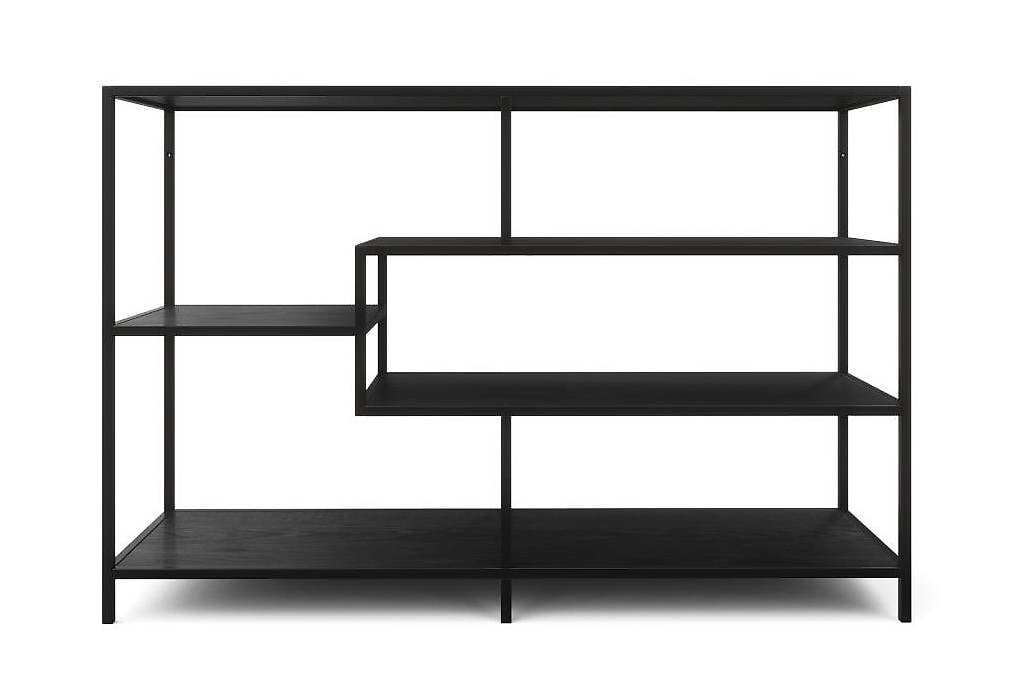 bücherregal seaford 114 x 78 cm schwarz