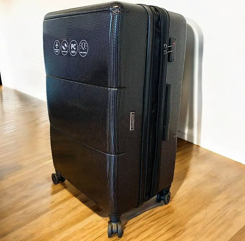 Koffer Polycarbonat XL 76cm abnehmb. Rollen SCHWARZ NEU