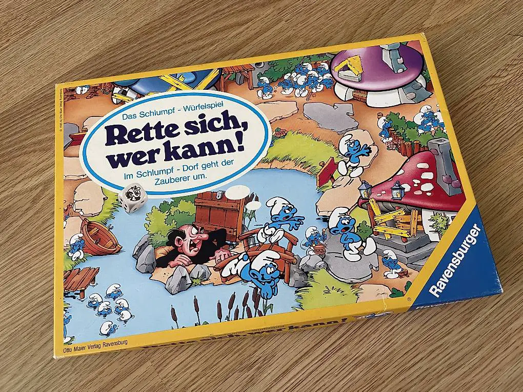 Rarität: RAVENSBURGER Rette sich wer kann- Die Schlümpfe