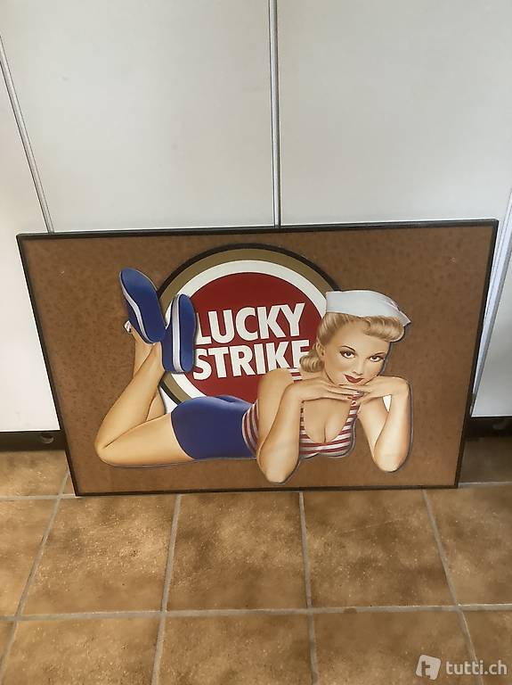 Pin-up-Girl Lucky Strike 70er Jahre Tabak Werbung