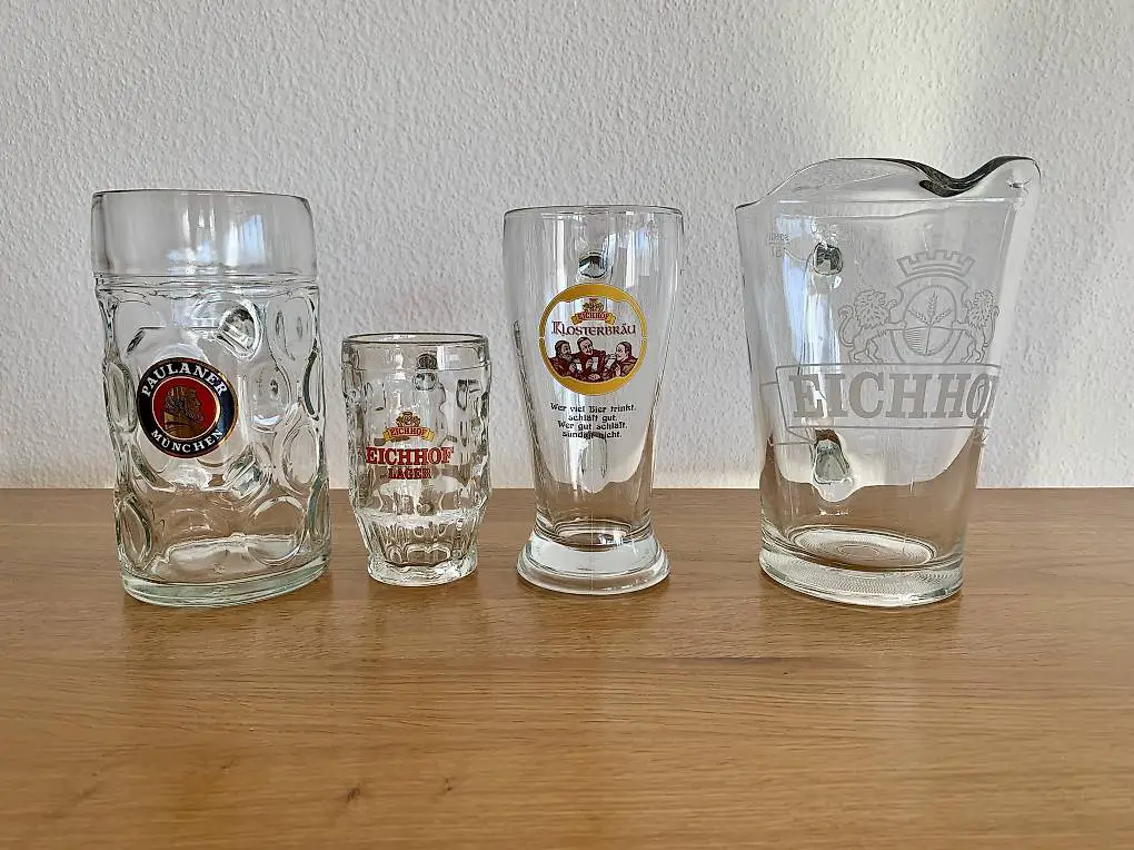 Bierglas, Humpen, Pitscher, Kübel