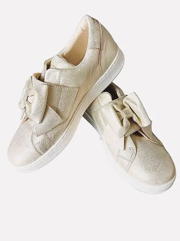 Liquidation Sneaker aus Leder, Gold, Marke Clic Gr. 30