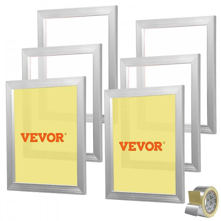 Siebdruck Kit, 6 Stk. Aluminium Siebdruck Ra