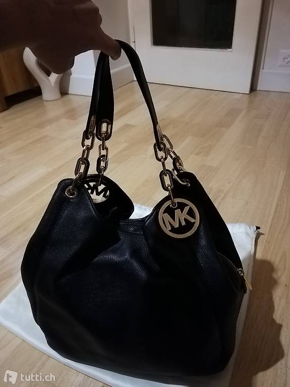 Michael Kors Shopper schwarz mit Goldoptik