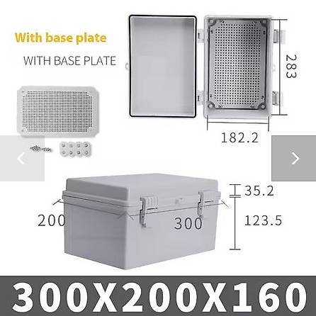 Grosses Kunststoffgehäuse IP67 (300x200x160mm)