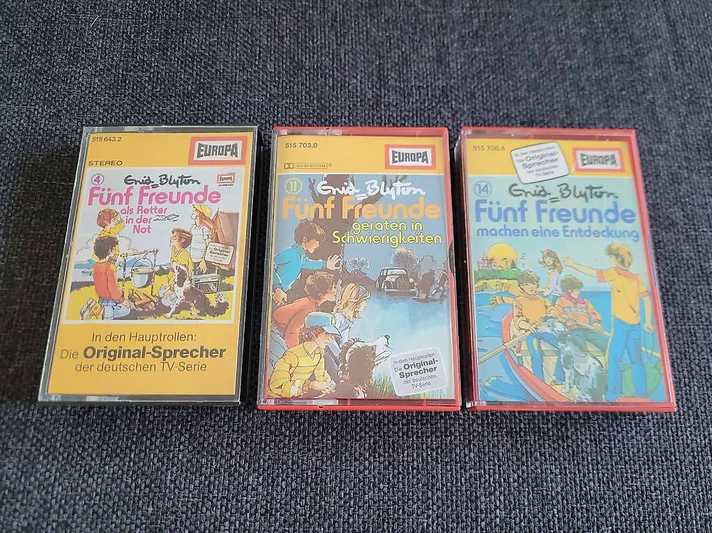 Hörspielkassetten Enid Blyton "Fünf Freunde..." (3 Stück)
