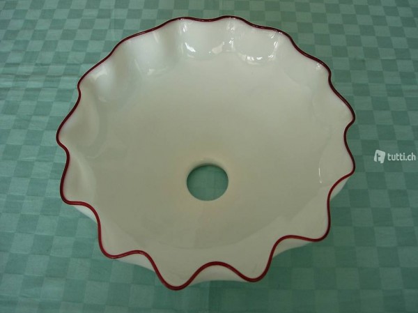  Lampenglas roter Rand