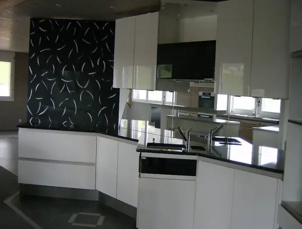  Weiss Hochglanz Küche