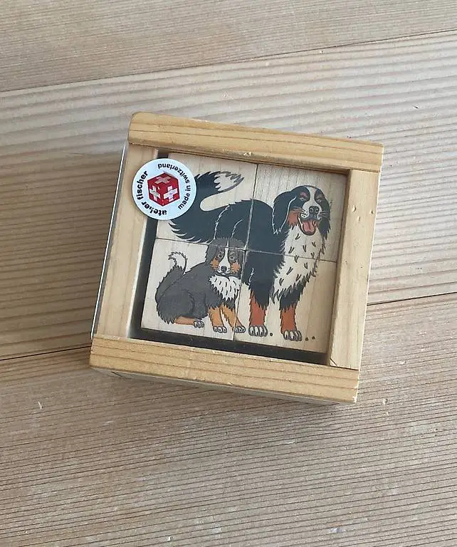 Würfel-Puzzle mit 6 Tiermotiven