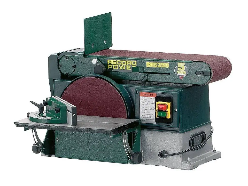 Kraftvolle Teller-Bandschleifmaschine BDS250 von Recordpower