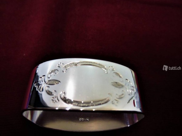  Serviettenringe 6er Set Ostfriesenmuster versilbert Auerhahn