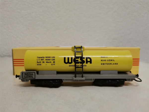 WESA Zisternenwagen WESA gelb, mit Schachtel