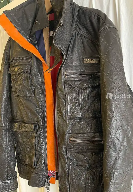 jacke leder *superdry*.