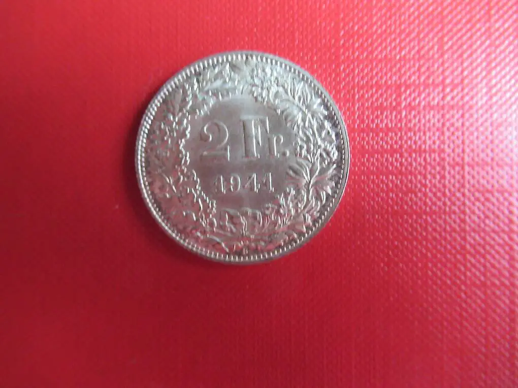 silbermünze 2 fr. 1941