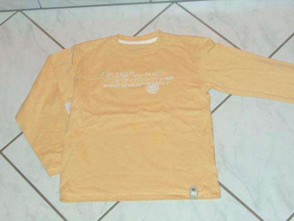 Neu: T"Shirt langarm - hellgelb - Gr. 128/140