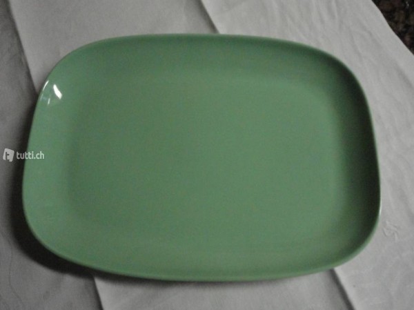  Platte, Servierplatte, Rössler hellgrün von 1965