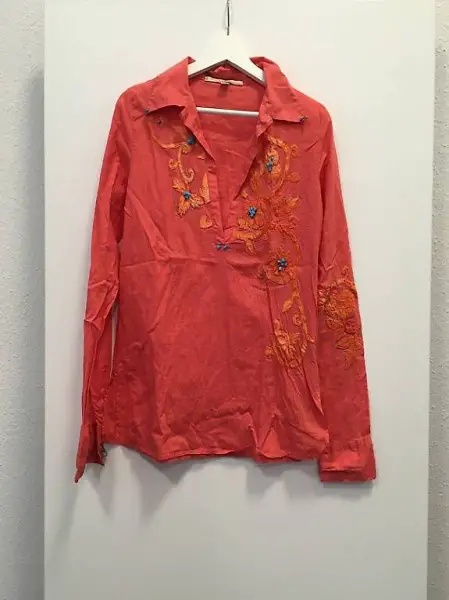 ROBERTO CAVALLI, CLASS, Bluse, corale, 100% Baumwolle, 38