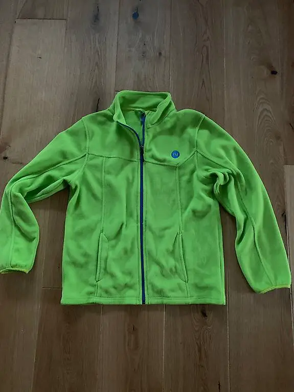 Fleece Jacke, Skipullover, grün, Grösse 164