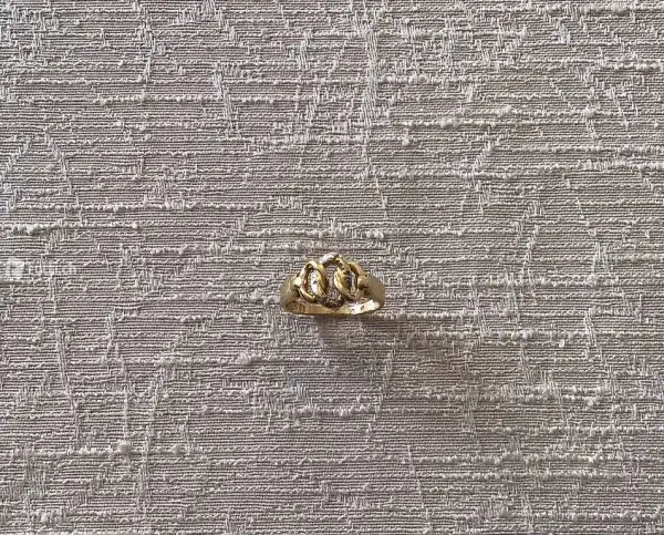 DAMENRING 750 GG /WG MIT KLEINEN BRILLANTEN