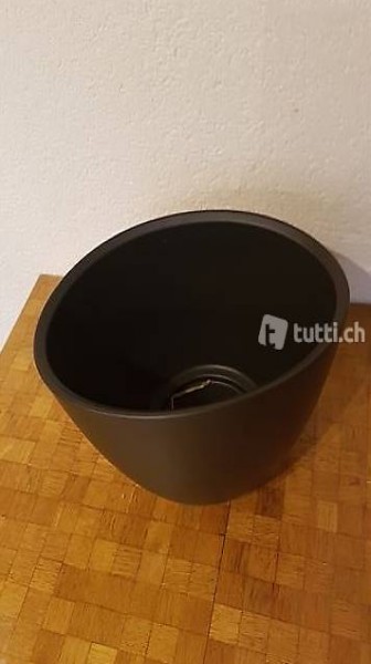 Uebertopf Antrazitgrau, Oval-Form