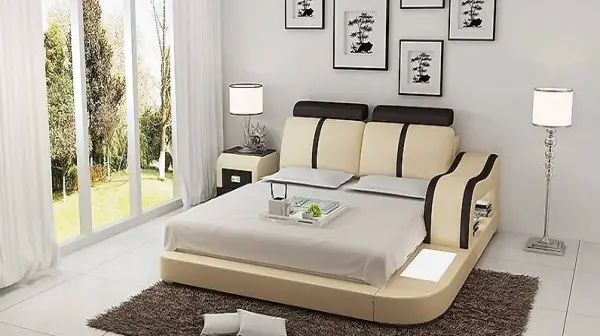  WASSERBETT HOTEL DOPPEL LEDERBETT POLSTERBETT WASSER LB8811