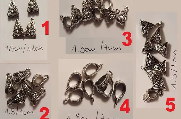 silbrige Kettenanhänger Beads - Einzelverkauf