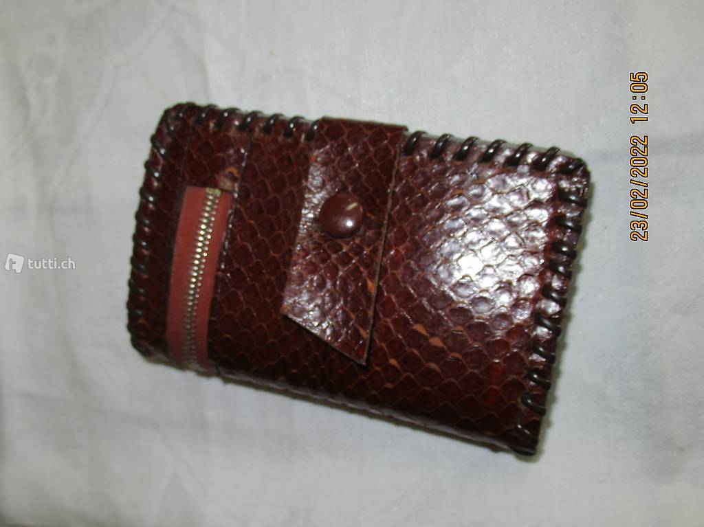 Geldseckel, Geldbörse, Portemonnaie, echt Schlangenleder