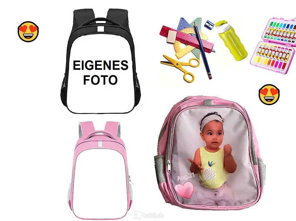  Kinder-Rucksack mit eigenem Foto