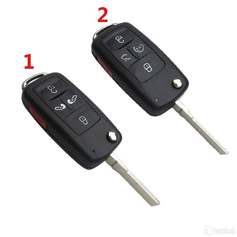 Gehäuse, Hülle Autoschlüssel für VW 4 Tasten