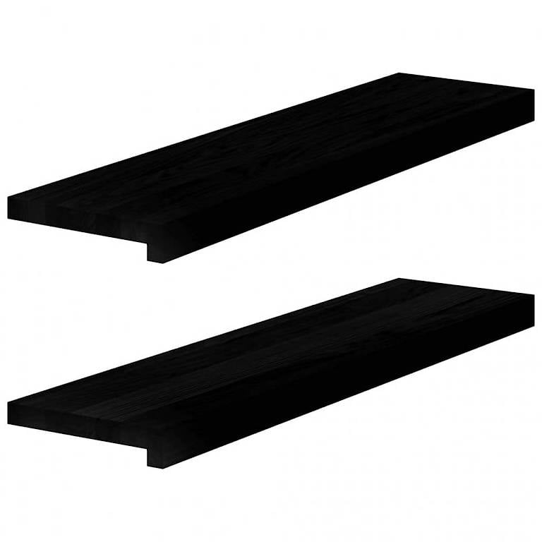 Fensterbänke 2 Stk. Dunkelbraun 80x20x2 cm Massivholz E