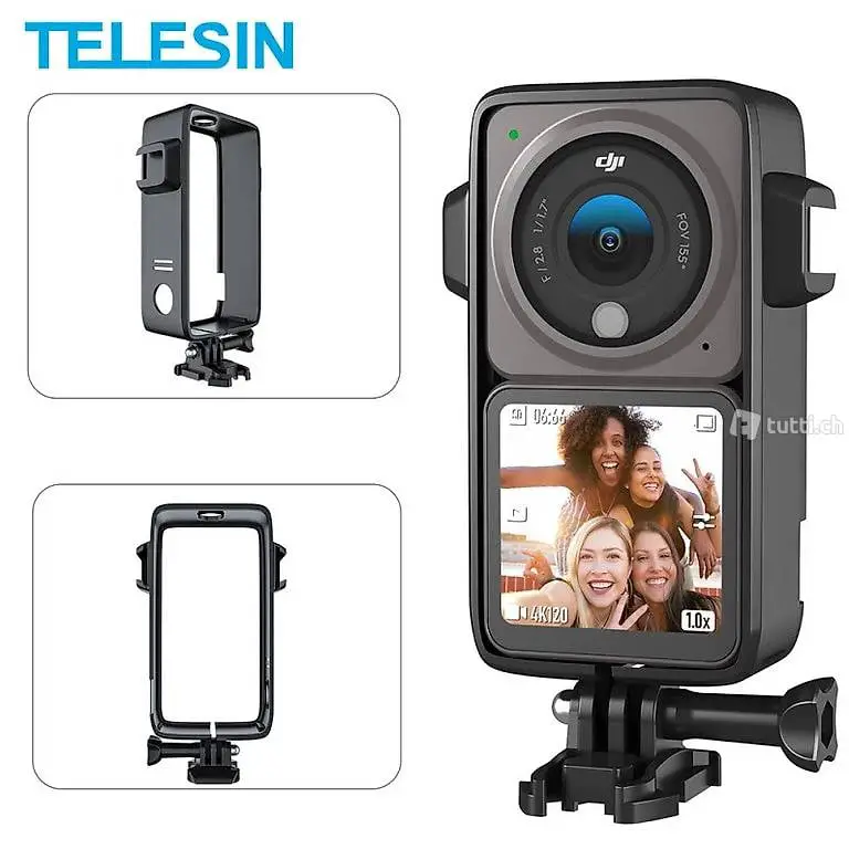  TELESIN Rahmen Fall für DJI Action 2 Kamera