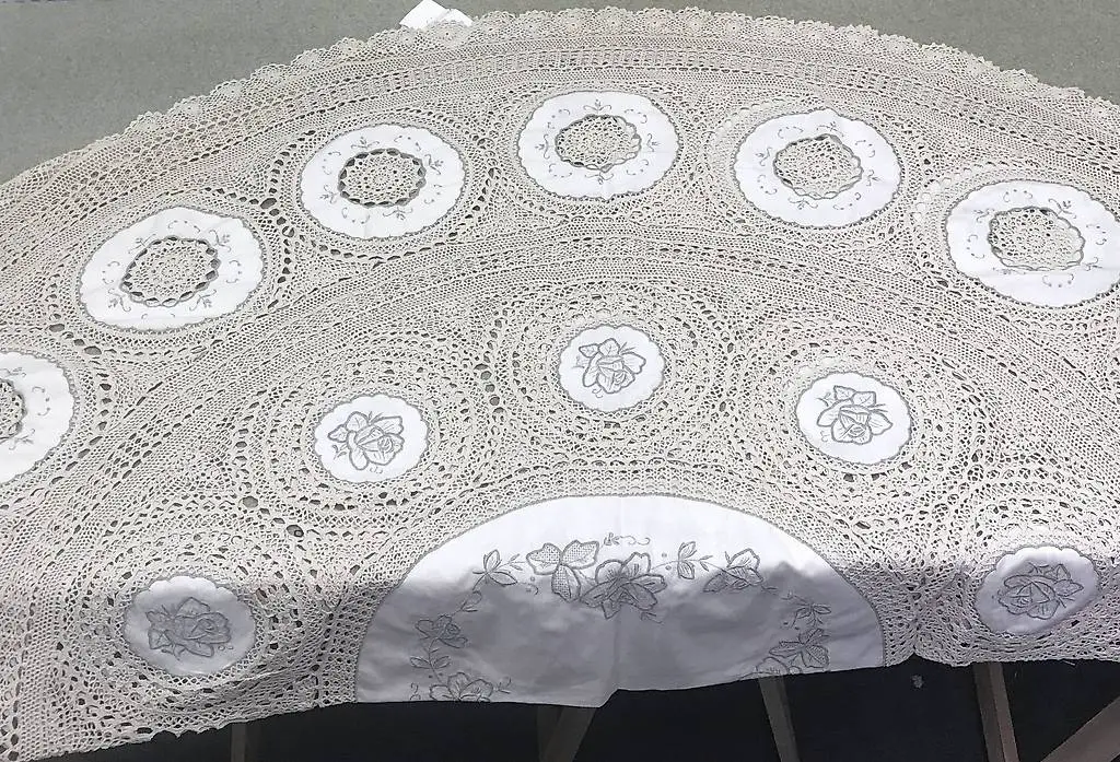 tischtuch durchmesser 170cm handarbeit neu