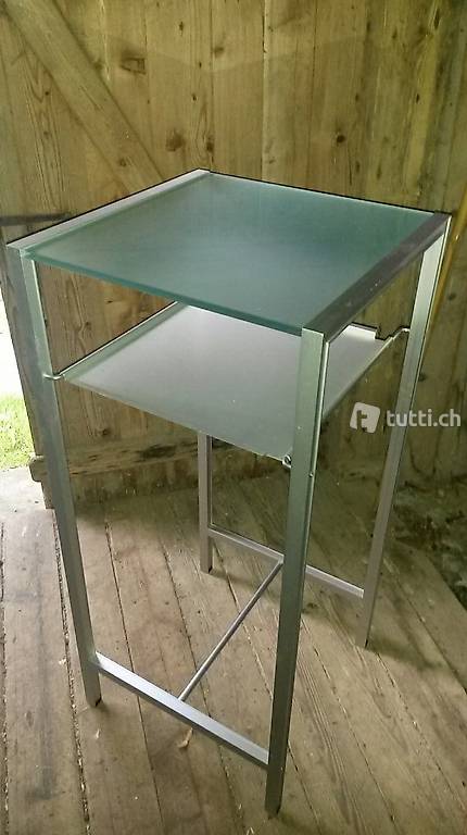 moderne Stehtische mit Rauchglasplatten