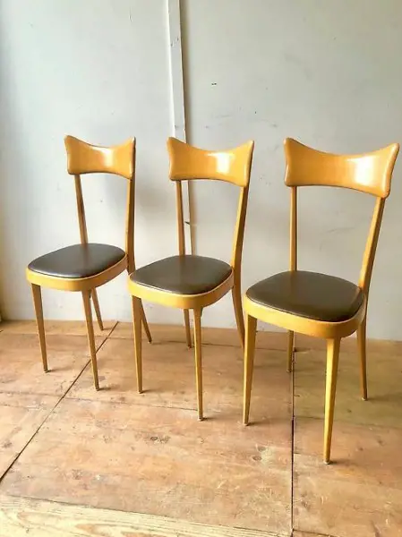  2 Vintage Stühle 60er Jahre Holzstühle