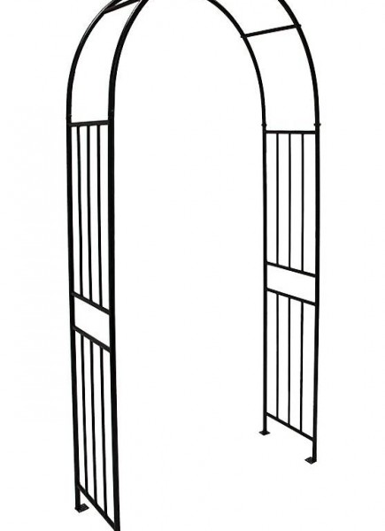  Rosenbogen Torbogen 220x120cm stabil Metall schwarz