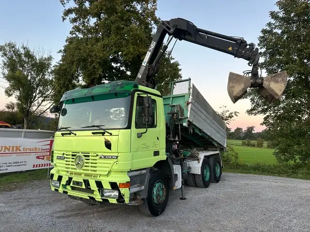 MERCEDES-BENZ, Actros 2640 6x4 Hiab122E3 Kipper, Kran