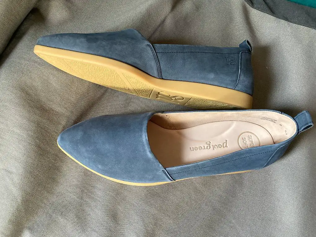 PAUL GREEN Slipper, Ballerina mokkasin blau indigo Gr. 6 NEU