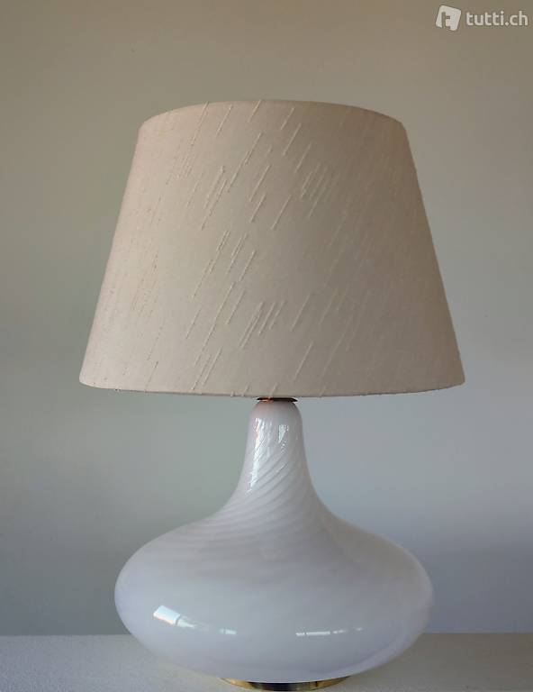  wunderschöne Murano Streifenglas Tischleuchte 1960