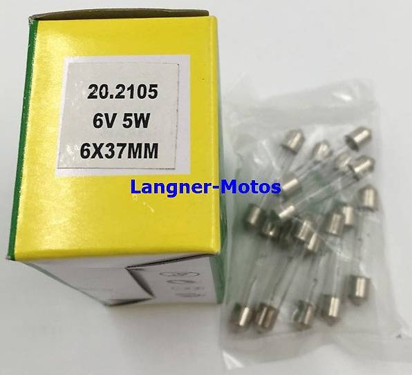 Sofittenlampe HERT 6 Volt 5 Watt 6x37mm Töff Vespa PKW