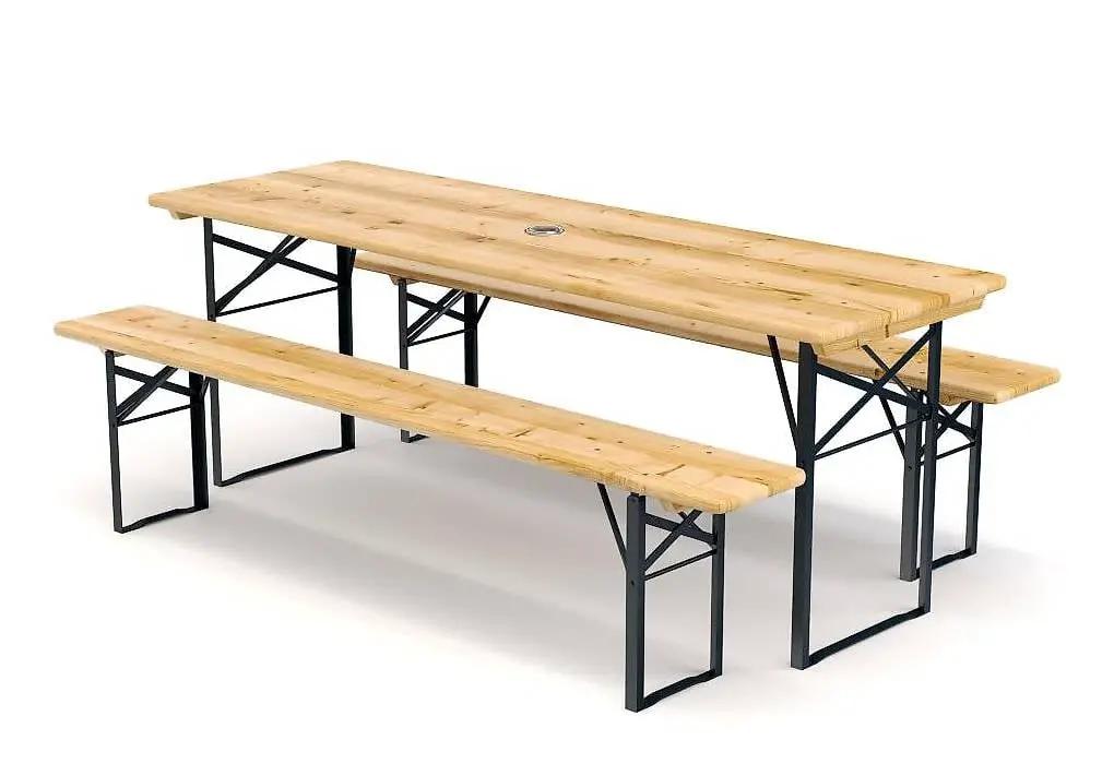 Festbank Bierzeltgarnitur mit Schirmloch 1