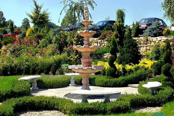  SPRINGBRUNNEN GARTEN 1029 DEKO BRUNNEN 230 CM STEINGUSS