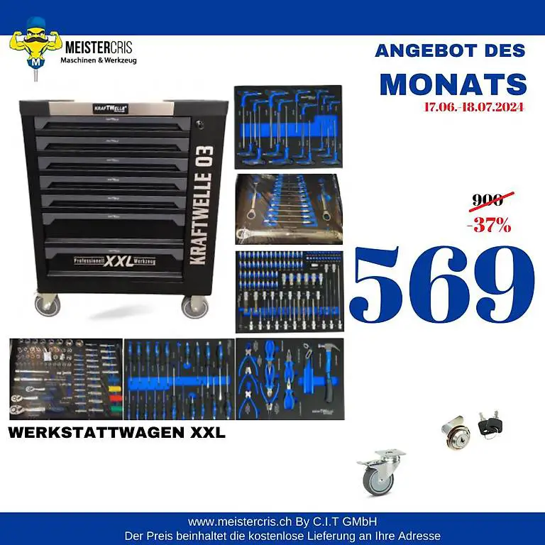 Werkzeugwagen 7/6 Modell XL Chrom-Vanadium