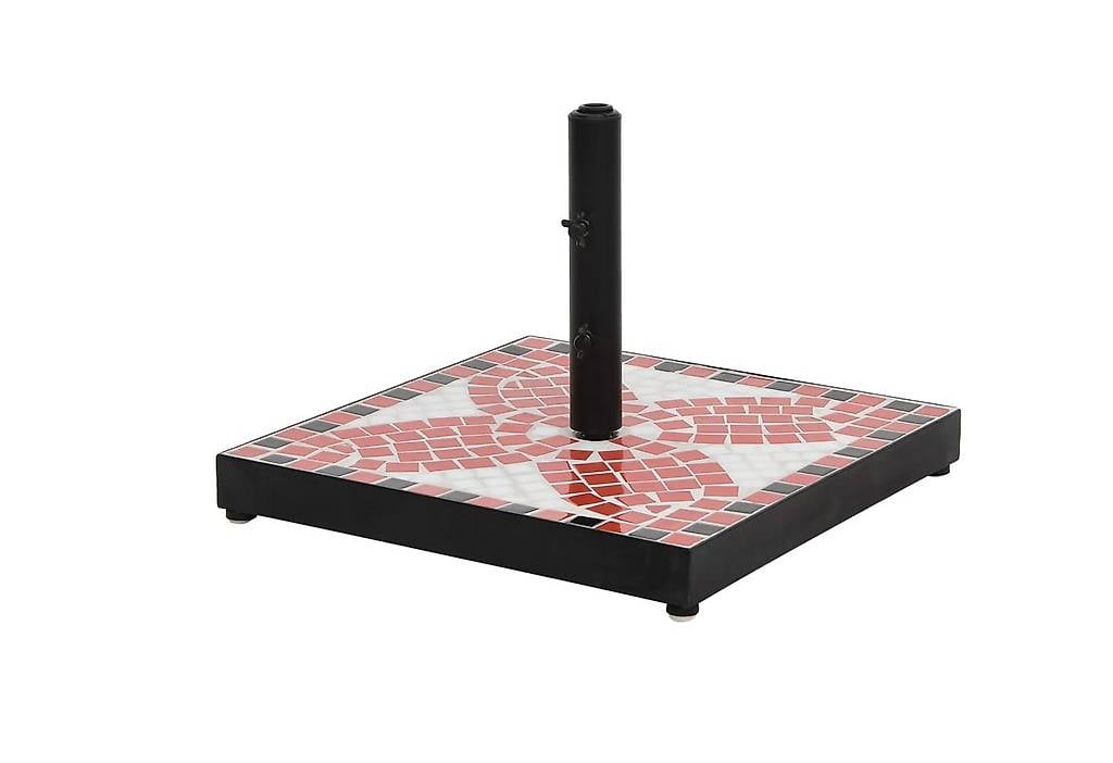 Sonnenschirmständer Terrakotta und Weiss Quadratisch 12 kg ro
